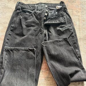 Women’s Black Distressed Jeans